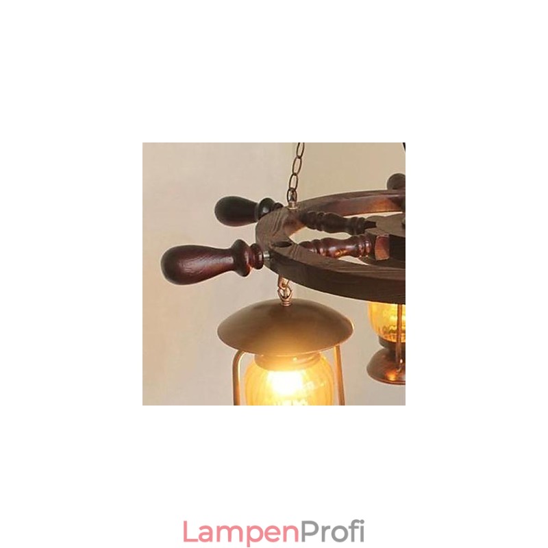 Retro Malerei Holz Bambus Kronleuchter