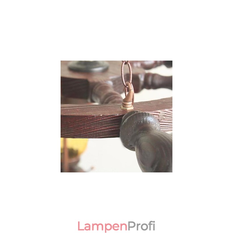 Retro Malerei Holz Bambus Kronleuchter