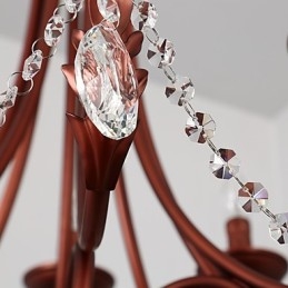 8 Lichter Kronleuchter Modern Zeitgenössisch Traditionell Lodge Vintage Retro Country Malerei Feature für Kristall Metall