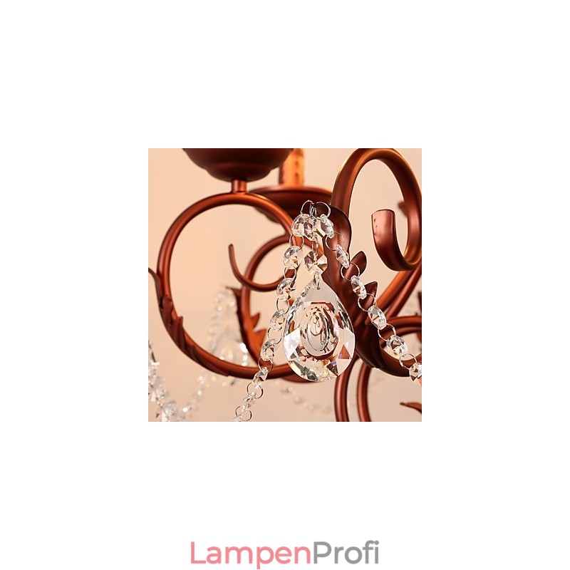 8 Lichter Kronleuchter Modern Zeitgenössisch Traditionell Lodge Vintage Retro Country Malerei Feature für Kristall Metall