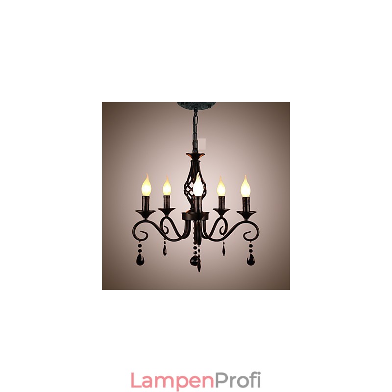 Traditioneller Kristall-Kronleuchter, Innenbeleuchtung, 5 Kerzen, einfacher Kronleuchter