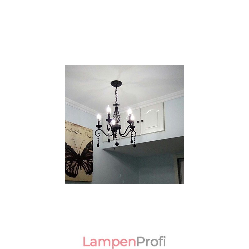 Traditioneller Kristall-Kronleuchter, Innenbeleuchtung, 5 Kerzen, einfacher Kronleuchter