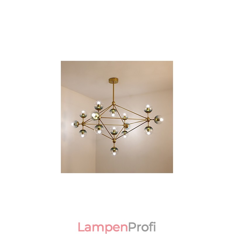 Fünfzehn Licht Postmodernen Europa Stil Modo Metall Glas Pendelleuchte das Foyer Schmücken Industrielle Kronleuchter Lampe