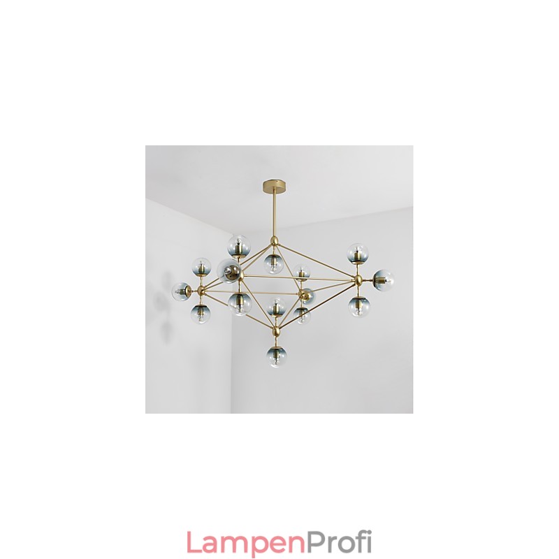 Fünfzehn Licht Postmodernen Europa Stil Modo Metall Glas Pendelleuchte das Foyer Schmücken Industrielle Kronleuchter Lampe