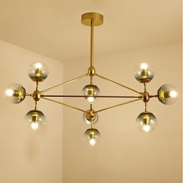 Zehn Licht Post Moderne Europa Stil Modo Metall Glas Pendelleuchte das Foyer Schmücken Industrielle Kronleuchter Lampe