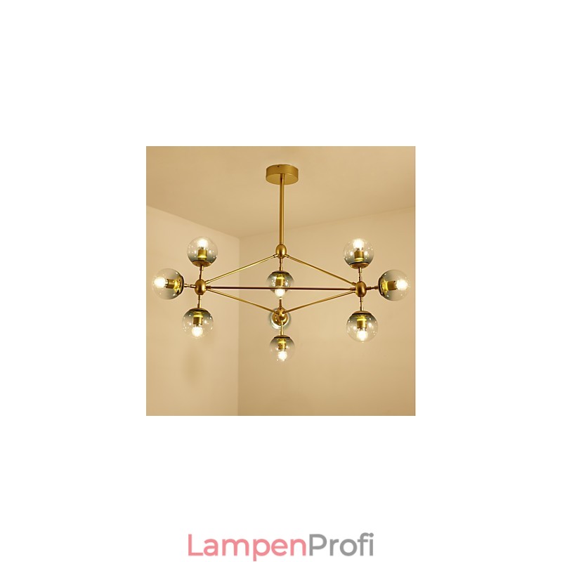 Zehn Licht Post Moderne Europa Stil Modo Metall Glas Pendelleuchte das Foyer Schmücken Industrielle Kronleuchter Lampe