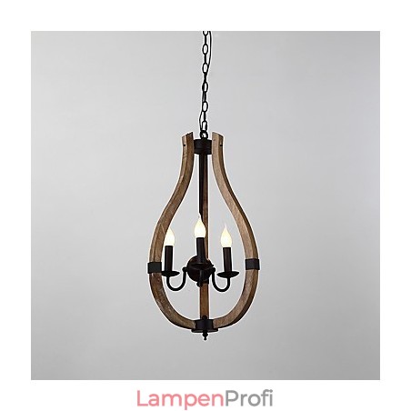 Drei Licht Vintage Malerei Feature Mini Stil Holz Bambus Kronleuchter Lampe die Dekorieren Pendelleuchte