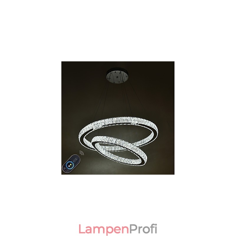 Indoor Kristall Kronleuchter Moderne Pendelleuchte Deckenleuchte Dimmbare Beleuchtung Lampe mit Fernbedienung