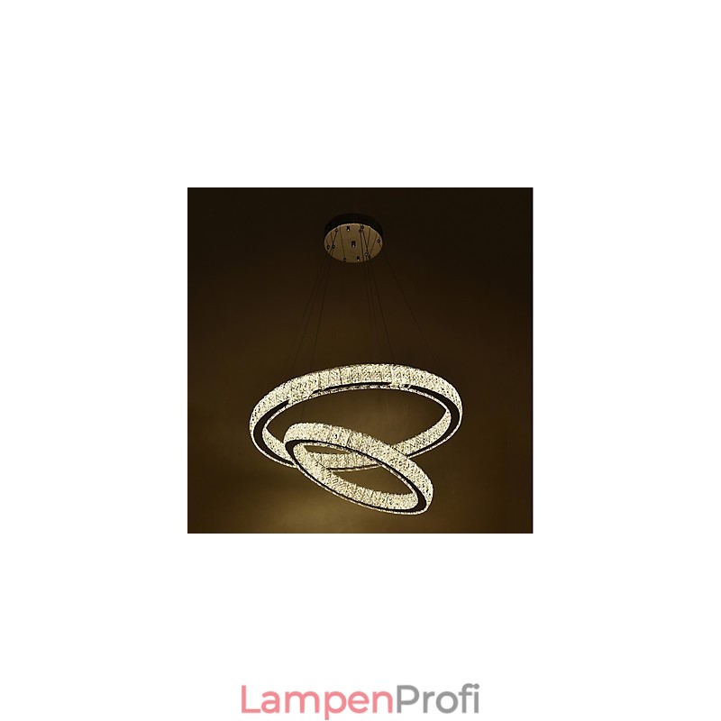 Indoor Kristall Kronleuchter Moderne Pendelleuchte Deckenleuchte Dimmbare Beleuchtung Lampe mit Fernbedienung