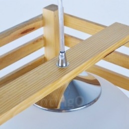 1 Licht Holz Moderne zeitgenössische Pendelleuchte im nordischen Stil mit Glasschirm