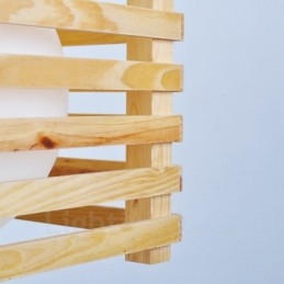 1 Licht Holz Moderne zeitgenössische Pendelleuchte im nordischen Stil mit Glasschirm