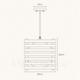 1 Licht Holz Moderne zeitgenössische Pendelleuchte im nordischen Stil mit Glasschirm