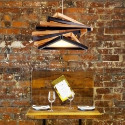 1 Licht Holz Moderne zeitgenössische Pendelleuchte mit Holzschirm