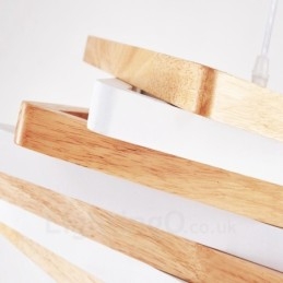 1 Licht Holz Moderne zeitgenössische Pendelleuchte mit Holzschirm