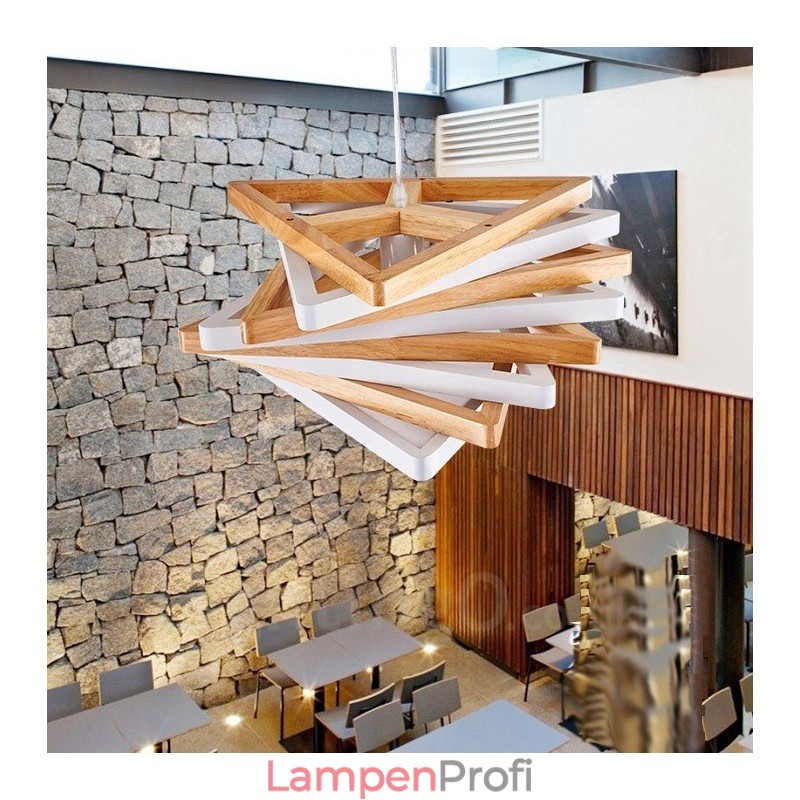 1 Licht Holz Moderne zeitgenössische Pendelleuchte mit Holzschirm