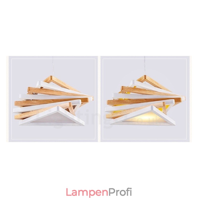 1 Licht Holz Moderne zeitgenössische Pendelleuchte mit Holzschirm