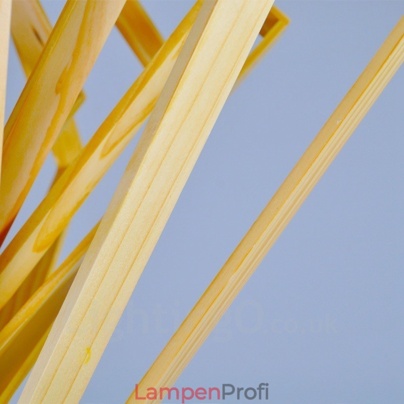 1 Licht Holz Moderne zeitgenössische Pendelleuchte im nordischen Stil mit Holzschirm