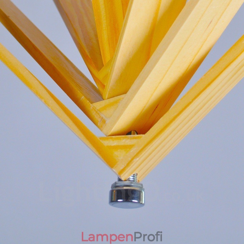 1 Licht Holz Moderne zeitgenössische Pendelleuchte im nordischen Stil mit Holzschirm