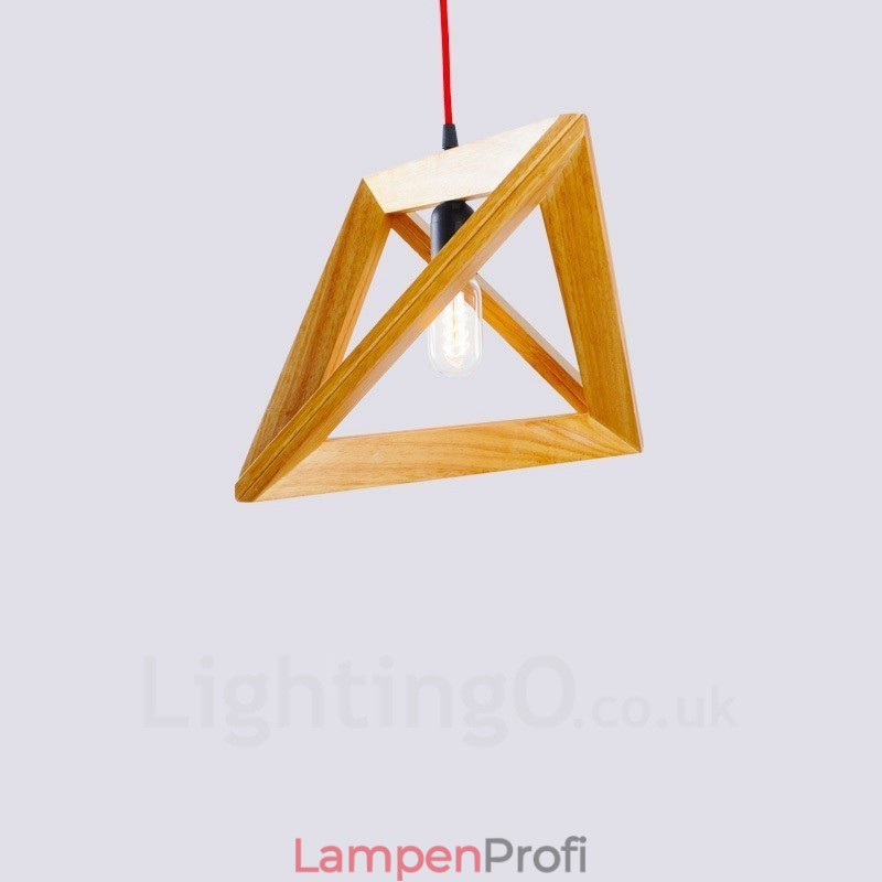 1 Licht Holz Moderne zeitgenössische Pendelleuchte mit Holzschirm