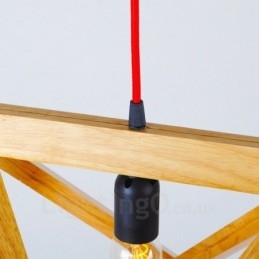 1 Licht Holz Moderne zeitgenössische Pendelleuchte mit Holzschirm