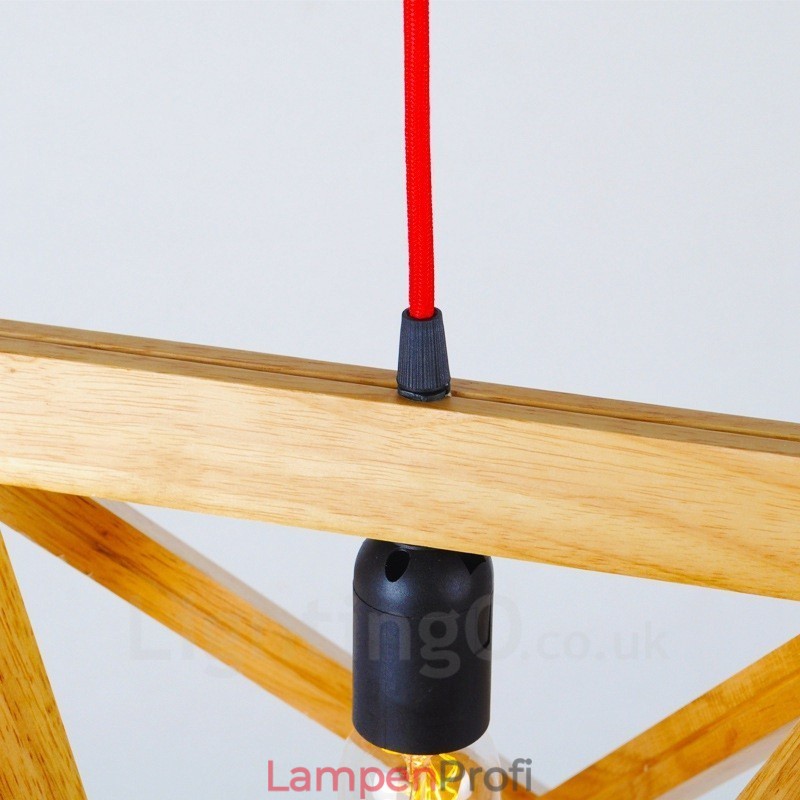 1 Licht Holz Moderne zeitgenössische Pendelleuchte mit Holzschirm