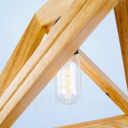 1 Licht Holz Moderne zeitgenössische Pendelleuchte mit Holzschirm