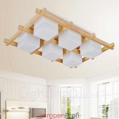 6-flammige, moderne Deckenleuchten im nordischen Stil mit Glasschirm 6-flammige, moderne Deckenleuchten im nordischen Stil mit Glasschirm