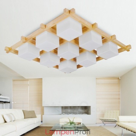Moderne Deckenleuchten im zeitgenössischen nordischen Stil mit 9 Lichtern und Glasschirm Moderne Deckenleuchten im zeitgenössischen nordischen Stil mit 9 Lichtern und Glasschirm