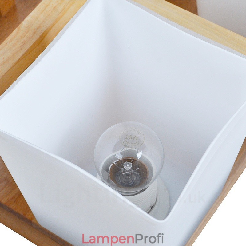Moderne Deckenleuchten mit 4 Lichtern und Glasschirm