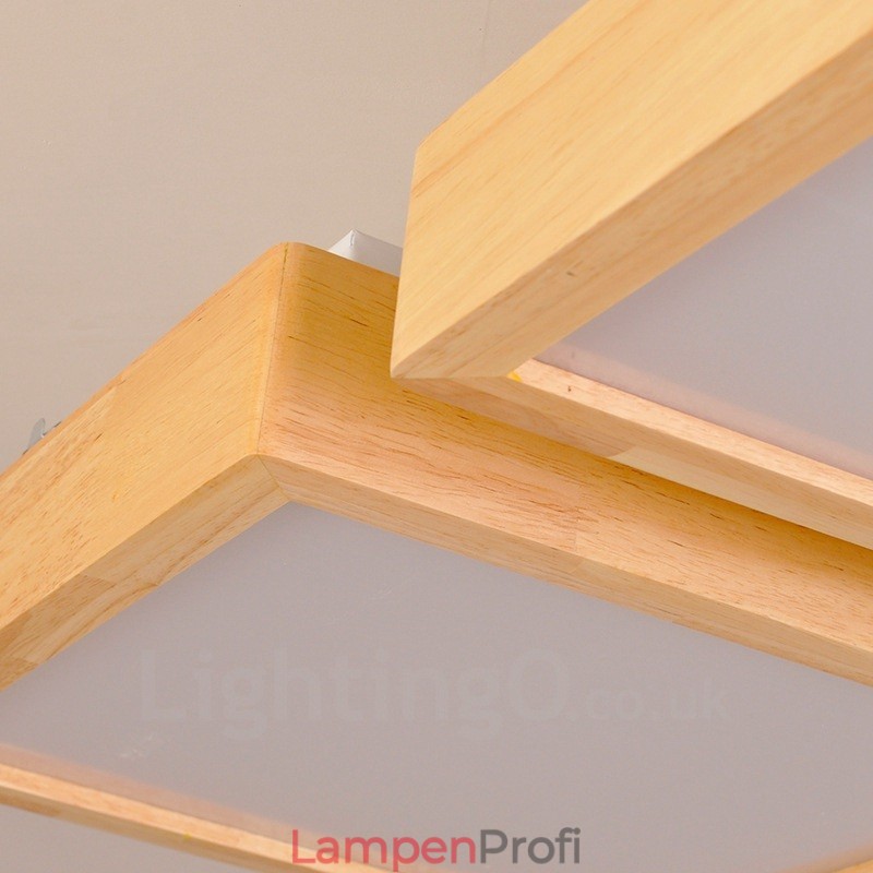 4-flammige, moderne Deckenleuchten im nordischen Stil mit Acrylschirm