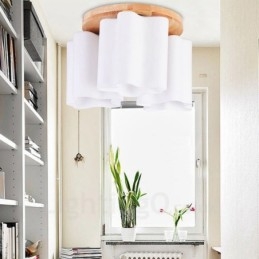 Moderne Deckenleuchten mit 3 Lichtern und Glasschirm