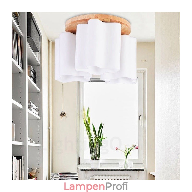 Moderne Deckenleuchten mit 3 Lichtern und Glasschirm