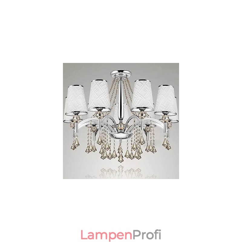 Moderner zeitgenössischer Kronleuchter aus Kristall und Chrommetall