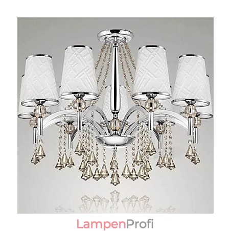 Moderner zeitgenössischer Kronleuchter aus Kristall und Chrommetall