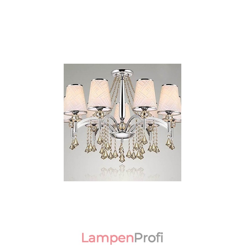 Moderner zeitgenössischer Kronleuchter aus Kristall und Chrommetall