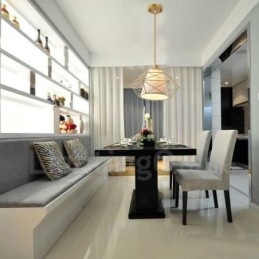 1-flammige Retro-Pendelleuchte im Vintage-Stil aus schwarzem Eisen mit Stoffschirmen