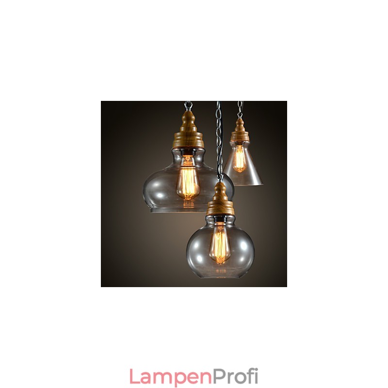 3-flammige moderne Pendelleuchte im zeitgenössischen Mini-Stil aus Metall