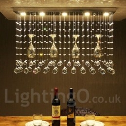 5 Lichter Moderne Kristall Deckenpendelleuchte Innen Kronleuchter Beleuchtung Lampen Leuchte