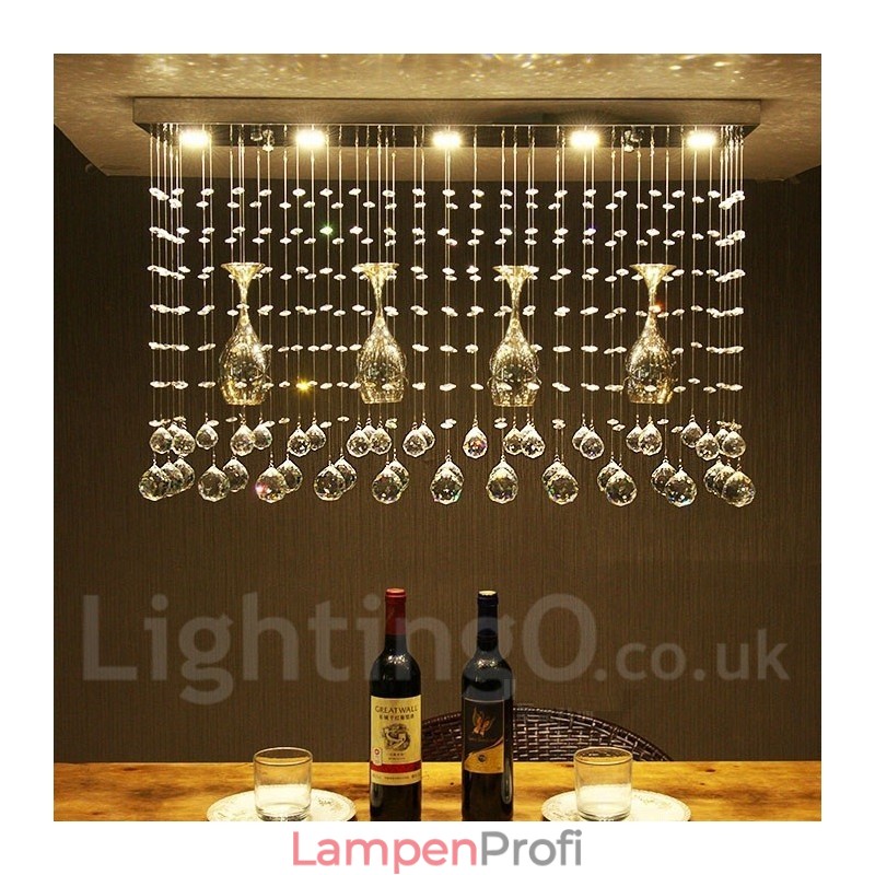 5 Lichter Moderne Kristall Deckenpendelleuchte Innen Kronleuchter Beleuchtung Lampen Leuchte