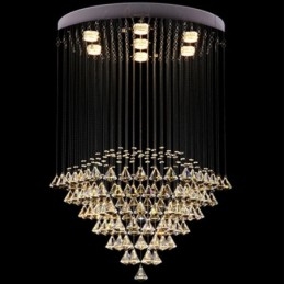 7 Lichter Moderne Kristall Deckenleuchte Pendelleuchte Innen Kronleuchter Beleuchtung Lampen Leuchten