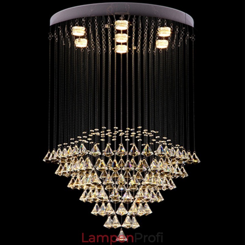 7 Lichter Moderne Kristall Deckenleuchte Pendelleuchte Innen Kronleuchter Beleuchtung Lampen Leuchten