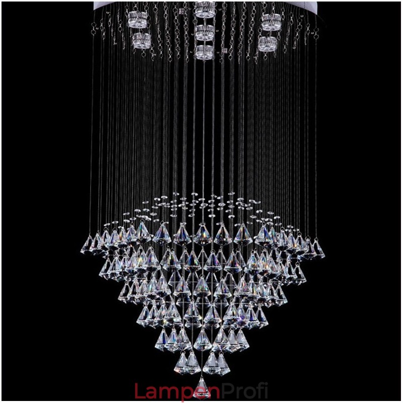 7 Lichter Moderne Kristall Deckenleuchte Pendelleuchte Innen Kronleuchter Beleuchtung Lampen Leuchten