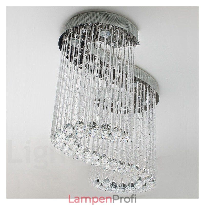 6 Lichter Moderne Kristall Deckenpendelleuchte Innen Kronleuchter Beleuchtung Lampen Leuchten