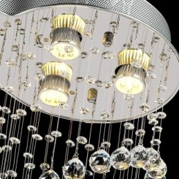 6 Lichter Moderne Kristall Deckenpendelleuchte Innen Kronleuchter Beleuchtung Lampen Leuchten