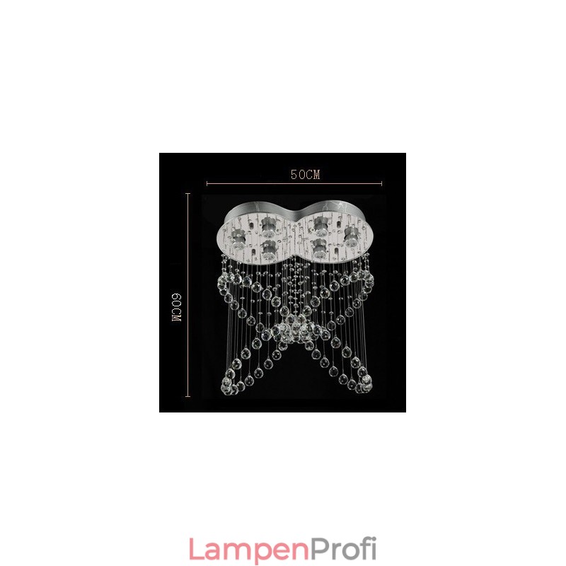 6 Lichter Moderne Kristall Deckenpendelleuchte Innen Kronleuchter Beleuchtung Lampen Leuchten