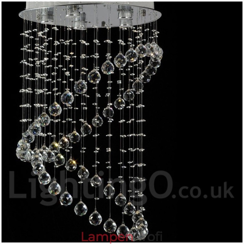 5 Lichter Moderne Kristall Deckenpendelleuchte Innen Kronleuchter Beleuchtung Lampen Leuchten