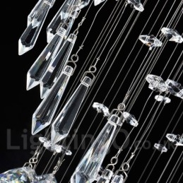 6 Lichter Moderne Kristall Deckenpendelleuchte Innen Kronleuchter Beleuchtung Lampen Leuchten