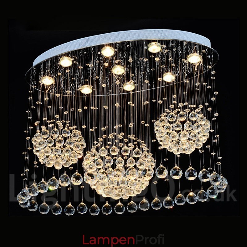 9 Lichter Moderne Kristall Deckenpendelleuchte Innen Kronleuchter Beleuchtung Lampen Leuchten