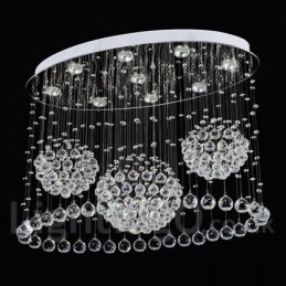 9 Lichter Moderne Kristall Deckenpendelleuchte Innen Kronleuchter Beleuchtung Lampen Leuchten