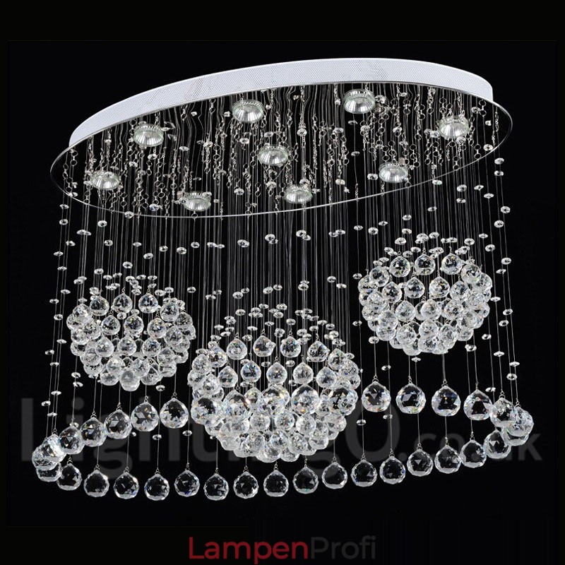 9 Lichter Moderne Kristall Deckenpendelleuchte Innen Kronleuchter Beleuchtung Lampen Leuchten